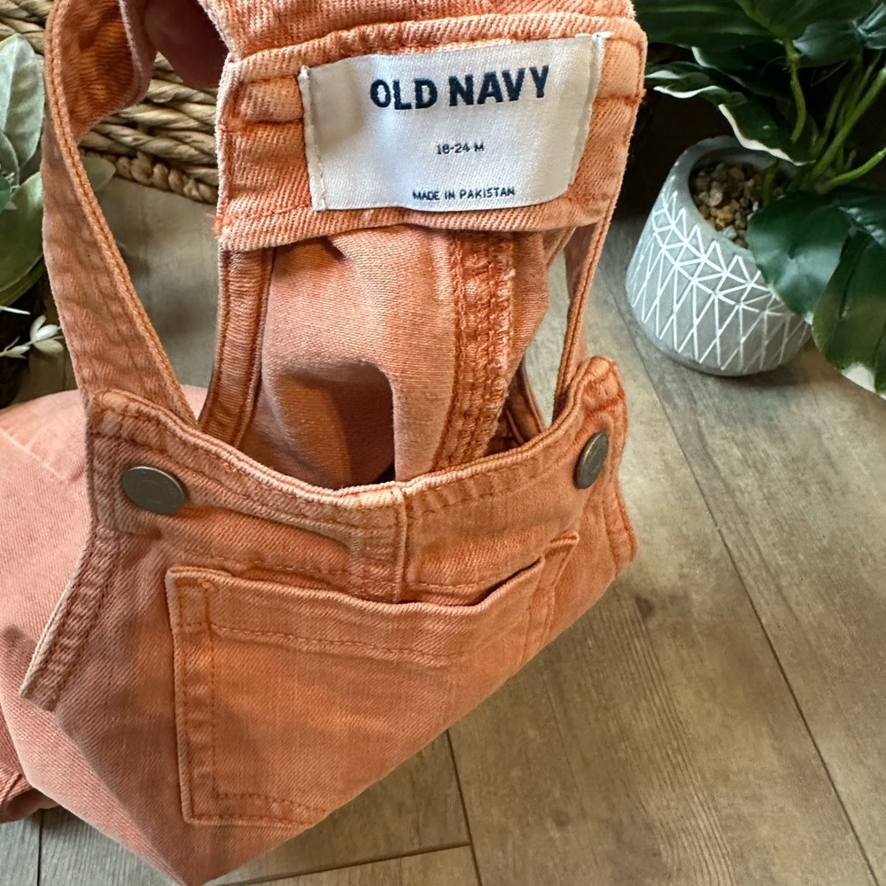 Y2K Old Navy Garment-Dyed Denim Jumper Dress Skirtall Overalls Baby Toddler Girl - Picture 8 of 13